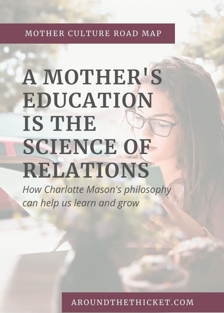 Part of Mother Culture requires moms to make connections between many areas of knowledge because as Charlotte Mason says, 'Education is the Science of Relations'.
